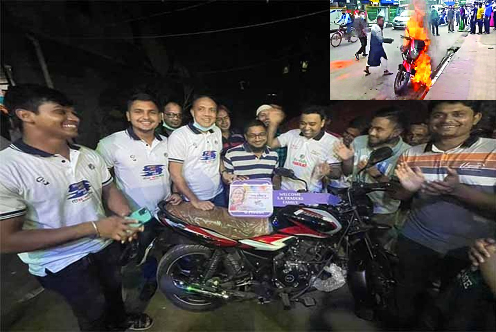 সেই চালককে বাইক উপহার দিলেন রাব্বানী 

