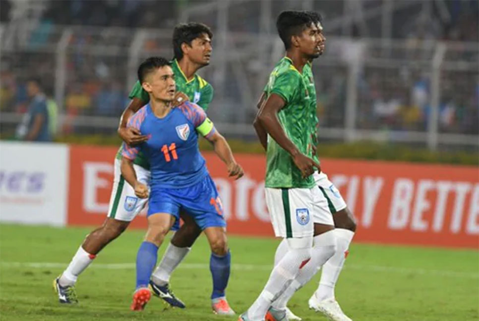 সেই সুনীল ছেত্রীর গোলেই পিছিয়ে বাংলাদেশ
