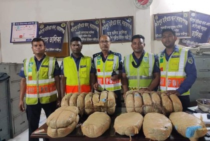 ঢাকা-চট্টগ্রাম মহাসড়কে ৩৮ কেজি গাঁজাসহ পিকআপ আটক