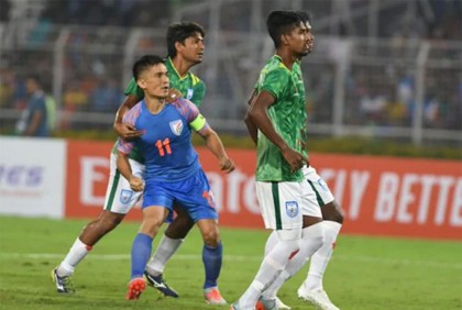 সেই সুনীল ছেত্রীর গোলেই পিছিয়ে বাংলাদেশ