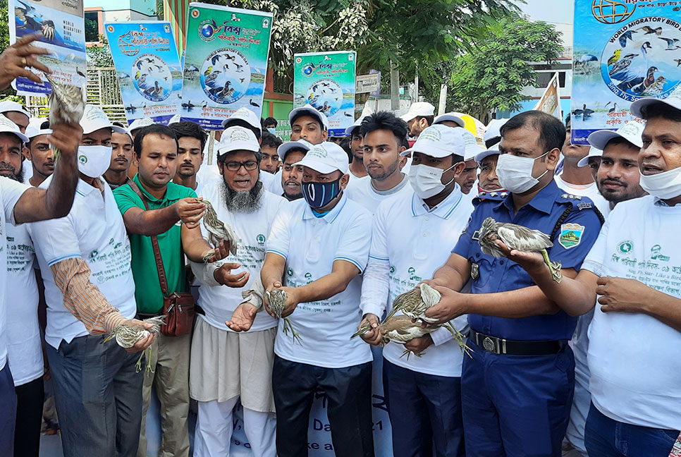 সিংড়ায় বিশ্ব পরিযায়ী পাখি দিবসে র‌্যালি 