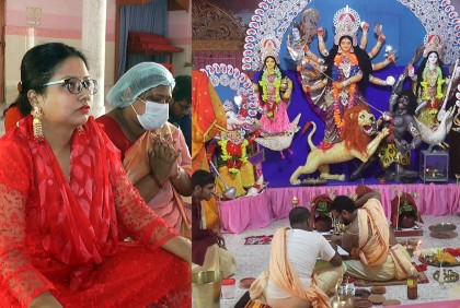 বরিশালের ৬৩৪ মণ্ডপে সপ্তমী বিহিত পূজা অনুষ্ঠিত