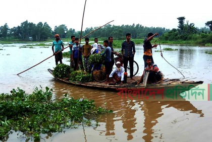 সেতুর অভাবে দুই উপজেলার ১০ গ্রামের মানুষের দুর্ভোগ