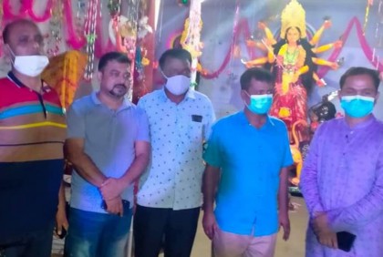 ফুলপুরে ইউএনও’র বিভিন্ন পূজামণ্ডপ পরিদর্শন
