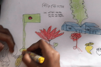 নড়াইলে সুবিধাবঞ্চিত শিশুদের চিত্রাঙ্কন প্রতিযোগিতা 