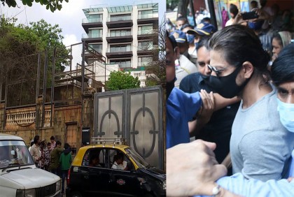পুত্রের সঙ্গে দেখা করে ফেরার পরপরই শাহরুখের বাড়িতে তল্লাশি