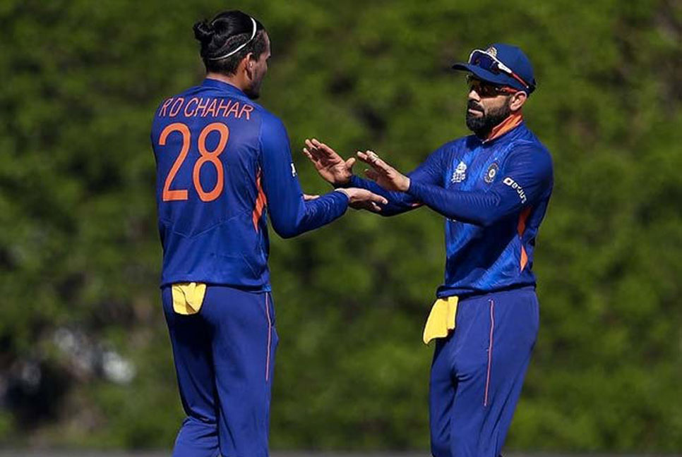 কোহলির পরামর্শ রাহুল চাহারকে, ম্যাক্সওয়েলকে আউট!