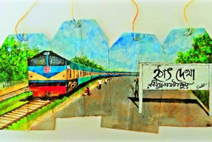 শিল্পীর তুলির আঁচড়ে ফেলনা হয়ে উঠছে জীবন্ত ক্যানভাস