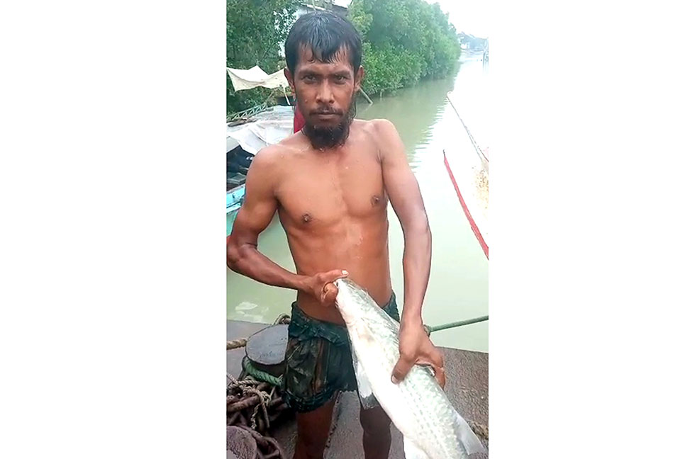 
জালে নয়, পলিথিনে আটকা পড়লো দুই কেজি ওজনের মাছ