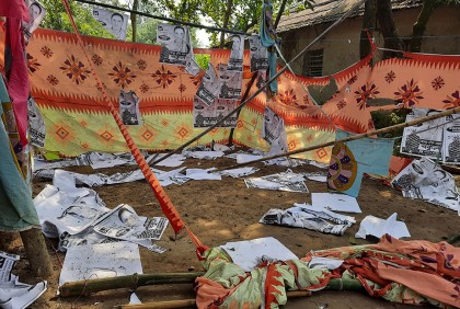 জয়পুরহাটে ইউপি নির্বাচনে বিদ্রোহী প্রার্থীর অফিস ভাঙচুর