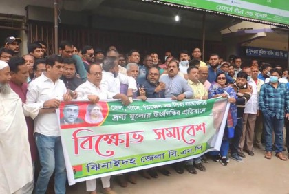 ঝিনাইদহে বিএনপির বিক্ষোভ সমাবেশ