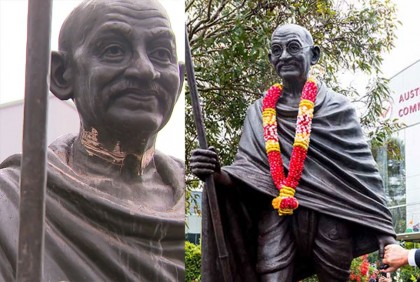 অস্ট্রেলিয়ায় উদ্বোধনের পরই ক্ষতিগ্রস্ত মহাত্মা গান্ধীর ভাস্কর্য, মরিসনের ক্ষোভ