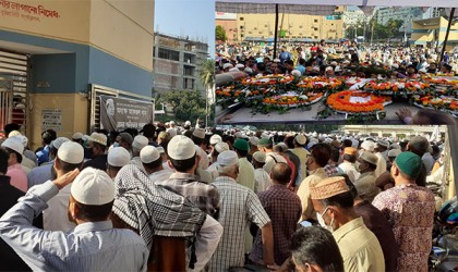 আফজল খানের জানাজায় মানুষের ঢল