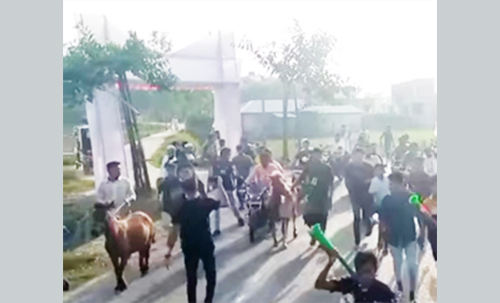 চকরিয়ায় ঘোড়া নিয়ে নির্বাচনী প্রচারণা