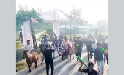 চকরিয়ায় ঘোড়া নিয়ে নির্বাচনী প্রচারণা