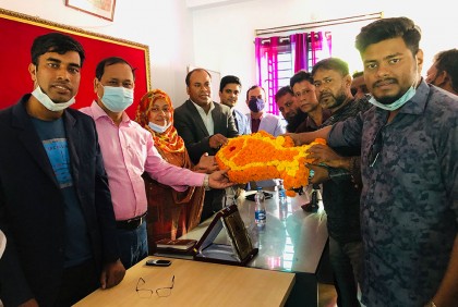 শাজাহানপুর উপজেলা মৎস্য কর্মকর্তার বিদায়ী সংবর্ধনা