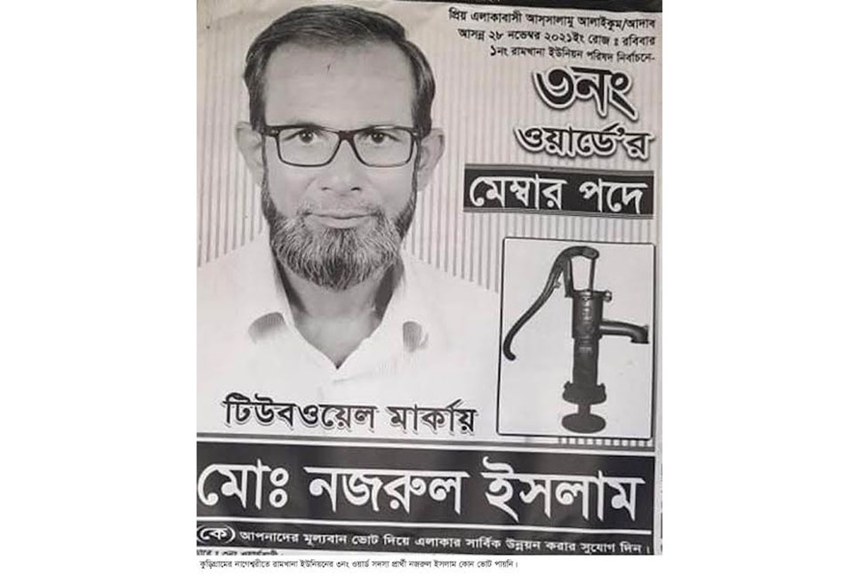 নিজের ভোটও পাননি
সদস্য প্রার্থী নজরুল!