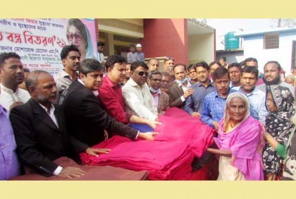 শিবগঞ্জে খালেদা জিয়ার সুস্থতা কামনা, বিতরণ করা হলো শীতবস্ত্র 

