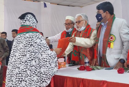 সমৃদ্ধ দেশ গড়ার প্রত্যয়ে মুক্তিযোদ্ধাদের 
সংবর্ধনা
