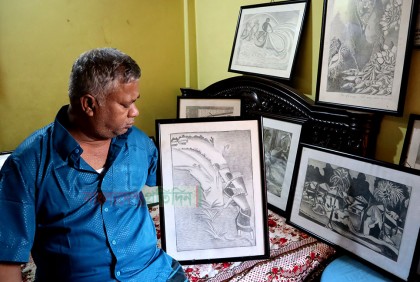 ফুচকা বিক্রেতার হাতে শিল্পের ছোঁয়া