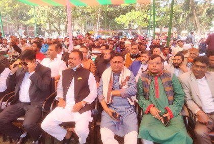 মুকসুদপুরে ইউপিতে নির্বাচিত চেয়ারম্যানদের সংবর্ধনা