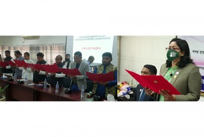 
বান্দরবানের ৯ ইউনিয়ন পরিষদ চেয়ারম্যানের শপথ
