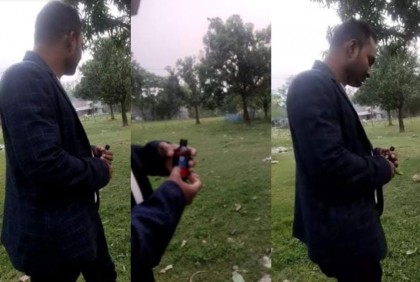 ফেনসিডিল হাতে জেলা ছাত্রলীগ সভাপতির ভিডিও ভাইরাল
