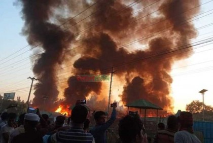 উখিয়ার রোহিঙ্গা ক্যাম্পে ফের আগুন