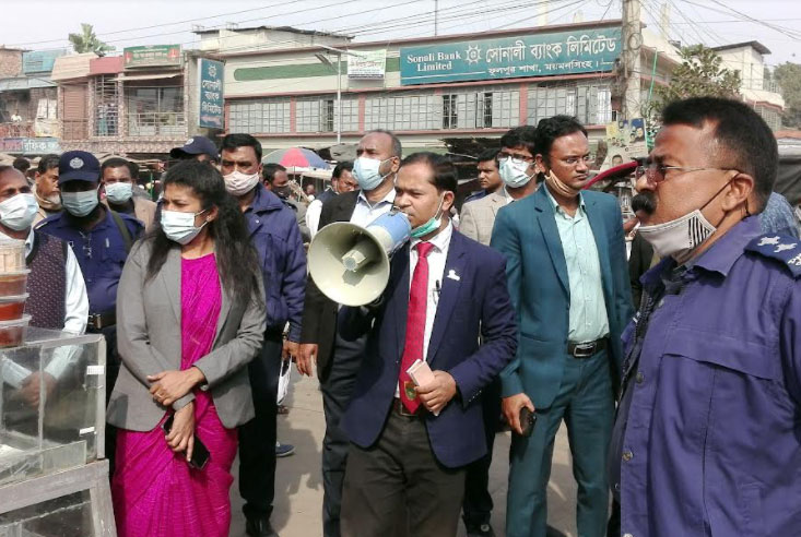 ফুলপুরে যানজট নিরসনে অভিযান