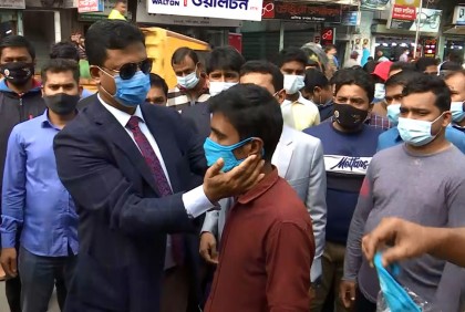করোনা প্রতিরোধে বরিশালে জেলা প্রশাসনের প্রচারণা