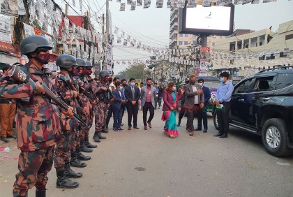 নাসিক নির্বাচন উপলক্ষে বিজিবির টহল শুরু