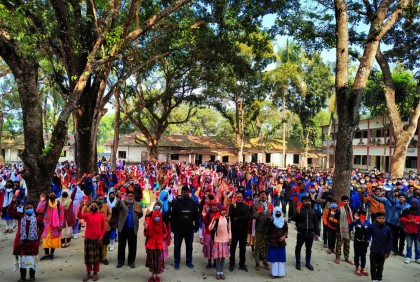 মাদক ও বাল্যবিবাহ প্রতিরোধে শিক্ষার্থীদের শপথ