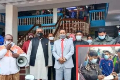 শার্শায় মাস্ক না পরায় পাঁচজনকে জরিমানা