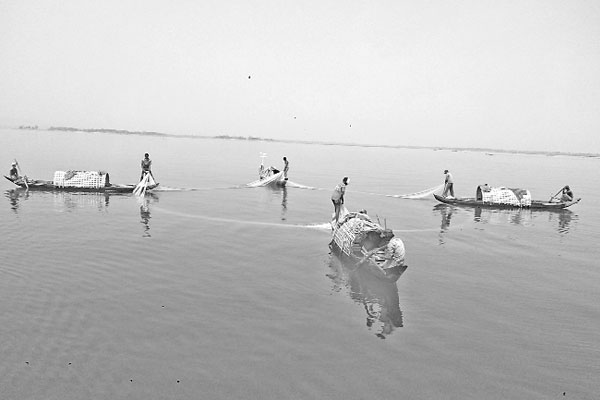 কাপ্তাই হ্রদে মিলছে না মাছ বিপাকে ২০ হাজার জেলে