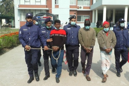 বরিশালে স্ত্রী হত্যায় গ্রেফতার স্বামীসহ তিনজন কারাগারে 