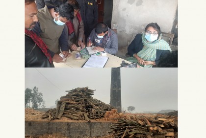 ১০টি ইটভাটাকে ২৬ লাখ টাকা জরিমানা