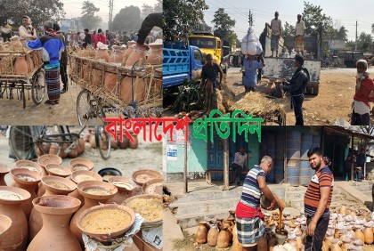 খেজুর রস সংগ্রহে ব্যস্ত ঝিনাইদহের গাছিরা 