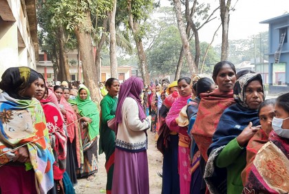 মানিকগঞ্জে ষষ্ঠ ধাপে ইউপি নির্বাচনের ভোটগ্রহণ চলছে