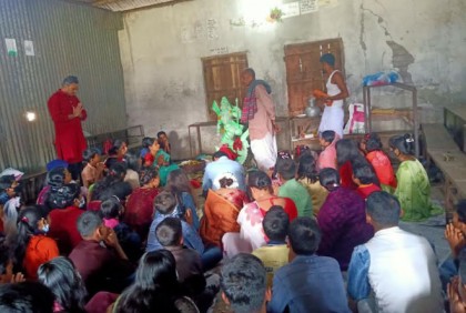 কালিয়াকৈরে সরস্বতী পূজা উদযাপন