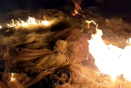 কলাপাড়ায় ৬ মণ জাটকা জব্দ, ৬০ লাখ টাকার জাল ধ্বংস