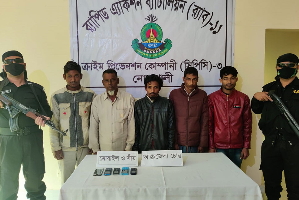 আন্তঃজেলা চোর চক্রের পাঁচ সদস্য গ্রেফতার