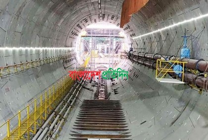 বঙ্গবন্ধু টানেলের সার্বিক কাজের অগ্রগতি ৮০ শতাংশ