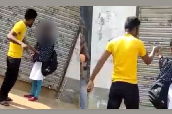 প্রেমিকাকে একের পর এক থাপ্পড়, ভিডিও ভাইরাল

