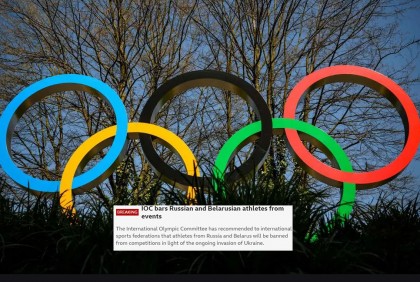 রাশিয়া-বেলারুশের অ্যাথলেটদের ওপর নিষেধাজ্ঞা চায় আইওসি