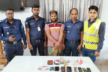 সরাইলে ইয়াবা ও দেশীয় অস্ত্রসহ ‘মাদক সম্রাট’ গ্রেফতার