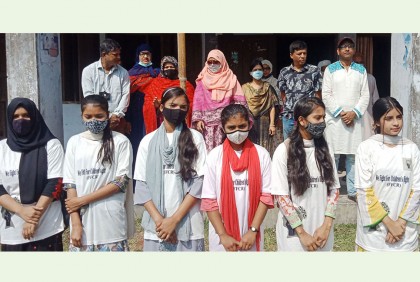 শেরপুরে বাল্য বিয়ে না করার শপথ শিশুদের