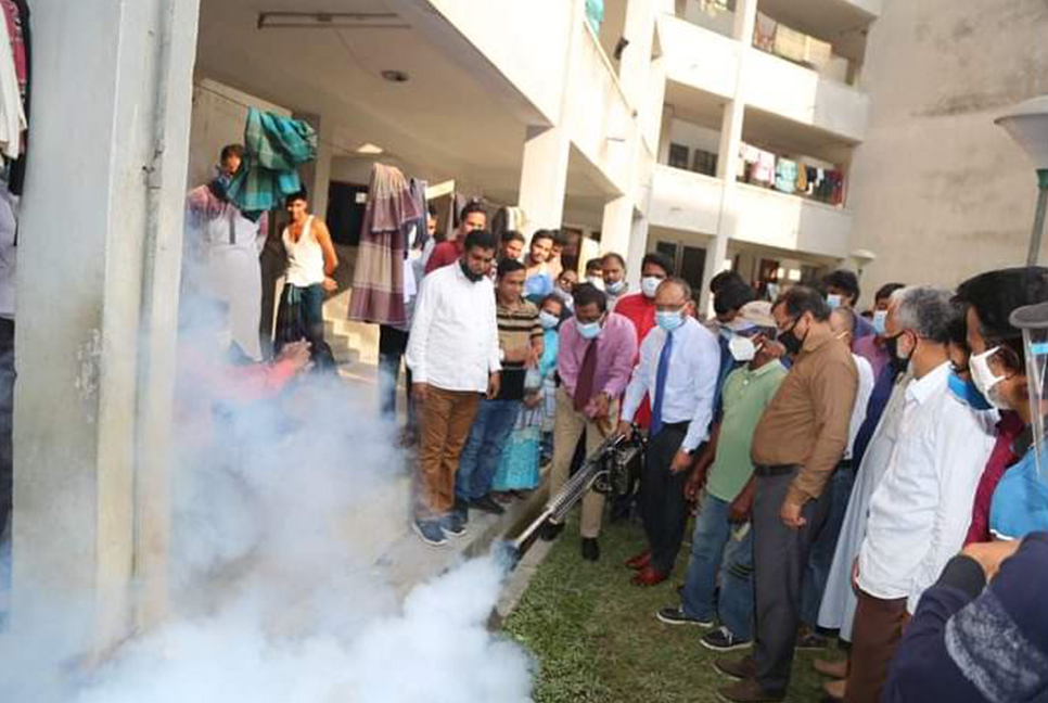 রাবিতে মশা নিধন কার্যক্রম ও মতিহার হলের নতুন ব্লকের উদ্বোধন