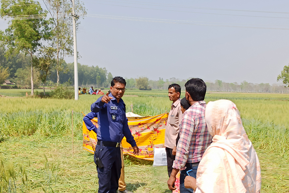 পঞ্চগড়ে গমক্ষেত থেকে নারীর মরদেহ উদ্ধার