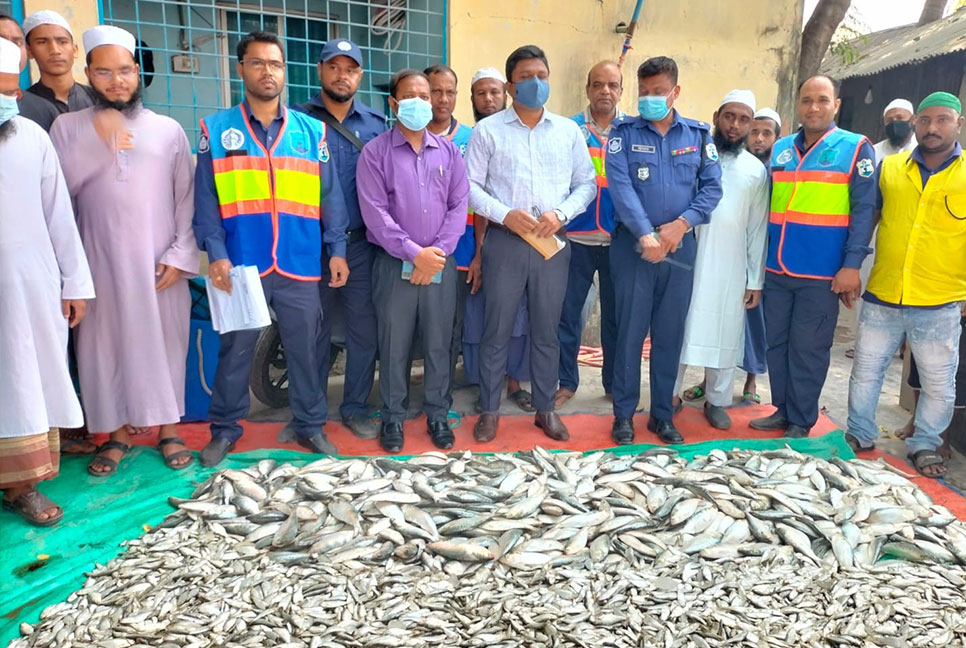 মুন্সিগঞ্জে ১২ মণ জাটকা জব্দ, আটক দুই