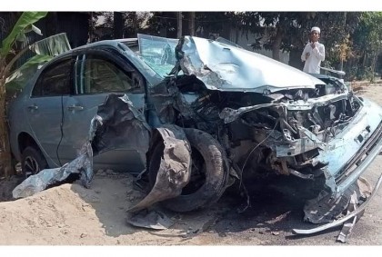 ফুলপুরে সড়ক দুর্ঘটনায় আহত ১